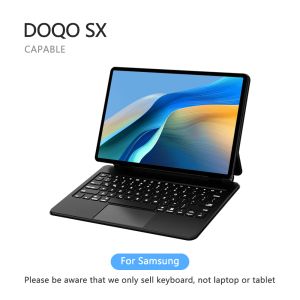 Teclados DOQO SX: Samsung Galaxy Tab S7/S8/S8 Plus/S7 Fe/S7 Plus Caixa de teclado, tampa protetora do teclado Backlight com teclado Bluetooth