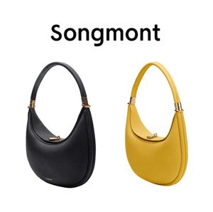 Songmont crescent Luna Designer bag Womens Luxury handbag mens Cross Body Shoulder half moon Bags Totes calfskin Leather classic pink Hobo Underarm belt Clutch 675