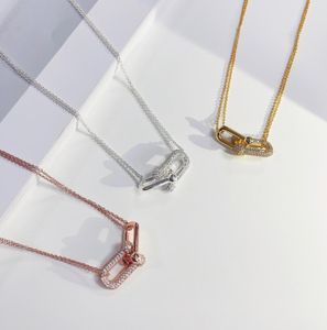 Fashion Luxury necklace earring set designer hardwear jewelry Horseshoe for women party Rose Gold Platinum diamonds jewellery wholesale with box 601530629187801