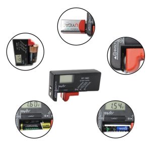 LED Digital Display Battery Tester Battery Checker kan mäta 18650 batterier 9V 3.7V 1.5V Cellbatterier Tester