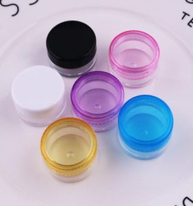 Plastic Cosmetic Jars with color Lids glitter container packing bottle for CreamsSampleMakeUpGlitter 5g8139607