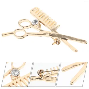 Brooches Scissor Style Brooch Birthday Gifts For Women Shirt Pin Hats Zinc Alloy Comb Man