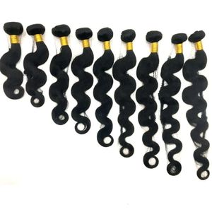 9A Brazilian Peruvian Body Wave Virgin Hair Bundles Indian Malaysian Body Wave Human Hair Weave Bundles Natural Color Gaga Queen