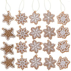 Figurine decorative 20pcs Christmas Snowflake Decorazioni sospese Ornamenti per decorazioni per alberi