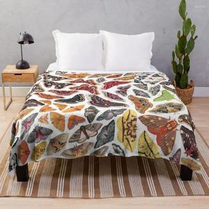 Blankets Saturniid Moths Of North America Pattern Throw Blanket Fluffy Moving Sofa Bed For Babies