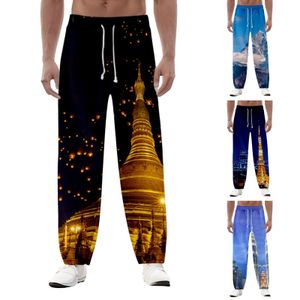 Women's Boho Hippie Harem Pants High Smocked Waist Halloween Horror Printed Sweatpants Yoga 90S Goth Baggy Casual Trousers Y2k