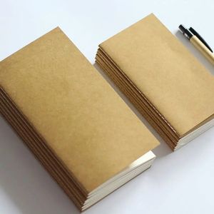 Standardpocket Kraft Paper Notebook Boş Notepad Diary Journal Travellers Refill Planlayıcı Organizer Dolgu 240409