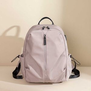 Cloth Oxford Multifunctional Travel Backpack 14 Inch Large Capacity Lightweight Usb Fashionable Computer Bag Casual Womens