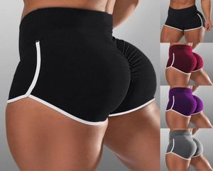 Kvinnors träning shorts mjukt gym yoga shorts middlehigh midjan bulfting sport leggings ser8890455335913554