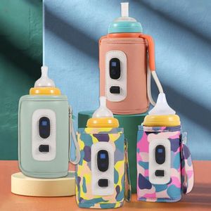 1 Set Helpful Small Baby Bottle Warmer Typec Cable 3level Adjustable Car Traveling USB Heating Bag 240412