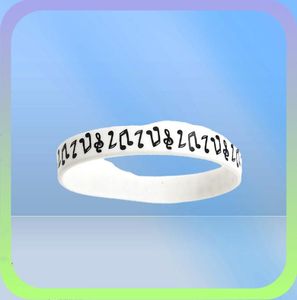 Music Notes Silicone Rubber Wristband Bracelet Elastic Belt Men Women Bracelet Fashion Jewelry Accessories Promotion Gifts 5 Color6040593