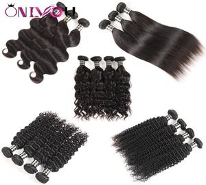 10a peruanische geradlinige jungfräuliche menschliche Haarweitverlängerungen Körperwelle Deep Kinky Curly Hair Bündel 3 oder 4 Bündel pro Los natürlicher BL9222932