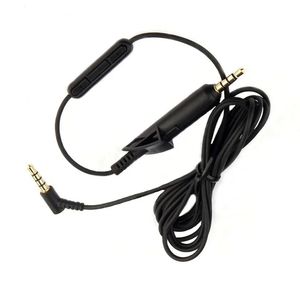 Cabo de extensão de cabos de áudio de substituição para bose qc15 qc2 cancelamento de fones de ouvido no controle remoto e microfone da linha e microfone