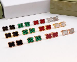 Fourleaf Clover Multicolor örhängen färg titanstål matchande örhängen kontrakterade Fritillary smycken hel3083181