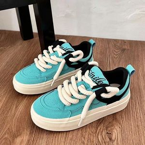 Freizeitschuhe Vintage Plattform Sneaker Blue Frauen Sport vulkanisieren Flats Kawaii 2024 Frühlingsherbst Tennis Frau