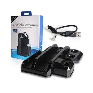 Вентиляторы PS4 Universal Controller Charger Cooling Fean для PS4/PS4 Pro/PS4 Slim Fan Cooler Вертикальный стенд с двойной зарядкой