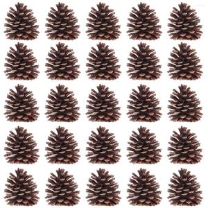 Decorative Flowers TOYMYTOY 50pcs 6-8cm Christmas Natural Pine Cones Pinecone Decor Xmas Tree Decoration Crafts Home House Kitchen Winter