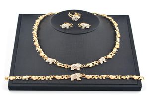 2 zestawy biżuterii Dubai dla kobiet naszyjniki kolczyki 14K Złotą biżuterię Zestawy biżuterii Kobiety biżuterii ślubne dla kobiet SET3868388
