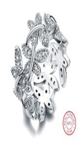 Victoria Wieck Sparkling Jewelry Luxury 100 Soild Pure 925 Sterling Silver Cute Butterfly White Sapphire Women Wedding Flower Ban2244094
