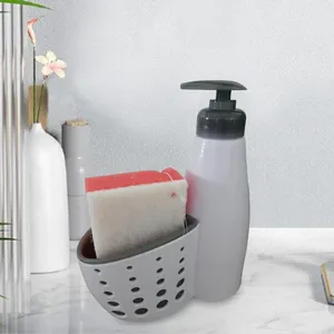 Liquid Soap Dispenser Hand Accessory Multipurpose Pump Bottle Practical With Sponge Holder For Cafe Home