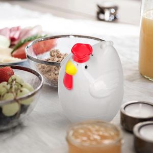 Dinnerware Sets Egg Cooker Chicken Shaped Microwave Poacher 2Pcs Rapid Boiler Steaming Cup Container Ramekins Creme Brulee Dishes