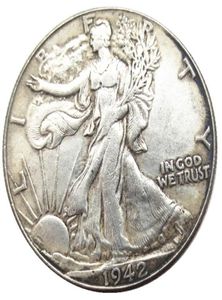 US 1942PSD Walkty Liberty Half Dollar Craft Srebrna kopia monety mosiężne ozdoby domowe akcesoria 8816923