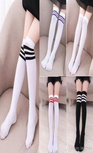 Crianças garotas garotas de veludo joelho listrado meias altas bebês moda sólida meias casuais no verão chaussette perna aquecedores íntimos 17 colo1941836