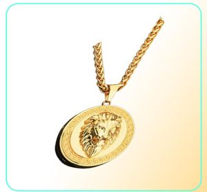 Retail HipHop Lion Head High Quality pendants franco long necklaces for men bijouterie NE77790063799358703