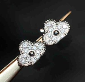 S925 silver Luxurious quality 15cm flower clip earring with all diamond in Platinum color for women wedding jewelry gift WEB1436510