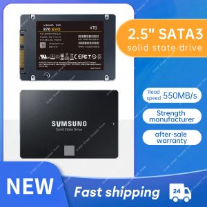 박스 고속 2.5 인치 4TB 870 EVO 휴대용 SSD SATA 랩톱 마이크로 PS5 데스크톱 2TB 내부 솔리드 스테이트 하드 디스크 용 하드 드라이브