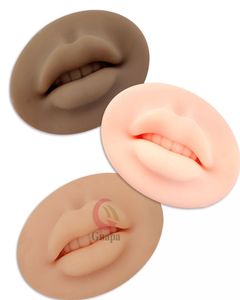 3pcs обнаженные 3D Lips Практикуйте силиконовую кожу для постоянного макияжа PMU художников.