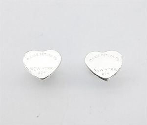 Ladies S925 Sterling Silver Classic Hearthaped Earrings Studs Jewelry Lovers Sweet Romantic Holiday Anniversary Gift 2106169044814