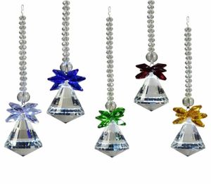 5PCS 30mm Hanging Chakra Suncatcher Ball Crystal Beads Prisms Chandelier Lamp Lighting Pendant Wedding Decoration Gift W0213944284