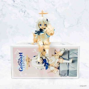 Figuras de brinquedo de ação 12 cm de genshin impacto paimon genshin impacto klee anime ação figura instantânea de macarrão instantâneo