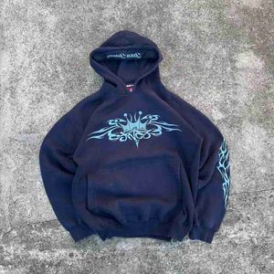 Mens hoodies y2k hoodie jnco mönster tryck harajuku hip hop casual tröja 2024 ny personlighet retro lös huvtröja kvinnor män streetwear 240412