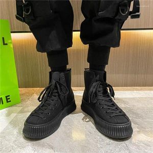 Casual Shoes Darth Vader Men's Trend Autumn Canvas High Top WSZYSTKIE PLATSKIE PLATSKIE Black Fashion Mens Boots