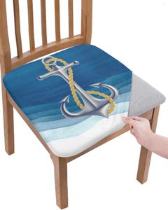 Chair Covers Blue Ocean Anchor Nautical Elasticity Cover Office Computer Seat Protector Case Home Kitchen Dining Room Slipcovers