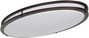 Takbelysning 32 tum oval LED -ljus 35W 3000lm 3000K/4000K/5000K justerbar matt svart finish Dimble Flush Mount