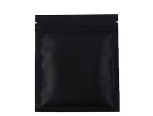 High quality 100 X Metallic Mylar ziplock bags flat bottom Black Aluminum foil small zip lock plastic bags6970310