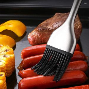 Tools Bbq Baking Brush Pastry Oil Stainless Steel Kitchen Cooking Dishwasher Safe Rotisserie Grill Skewer Rack