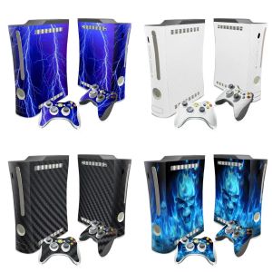 Stickers Easy to Install Vinyl Skin Sticker for Microsoft Xbox 360 Original Fat Console and Controller Skins Stickers carbon fiber skin