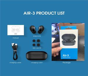 Air3 TWS Ear Buds bezprzewodowe mini słuchawki słuchawkowe Mini Bluetooth z mikrofonem stereo v50 dla Android Samsung iPhone Smartphone2229687