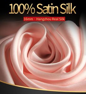 Sciame rosa per sciarpe a lungo long pura seta 100% 100% vera verafsurf di lusso foulard femme naturale naturale satiny neckscarves 240408