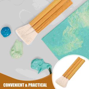 Watercolor Painting Brush Drawing Chip Portable Reusable Wood Handle Wall Practicing