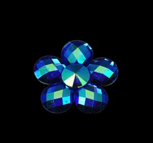30st 30mm AB -färgblommorformade harts strass kristall flatbackstenar för smycken hantverk dekoration zz5268594444