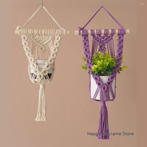 Tapisserier Macrame Plant Holder Tak Plantering Gardening Gifts Boho Wall Decor Modern Hanging Pot Housar Warming Gift