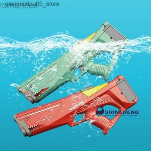 Sand Play Water Fun Toys Gun Toys Electric Water Gun Large High Pressure Pistol Children Blaster Beach To 240307 Q240413