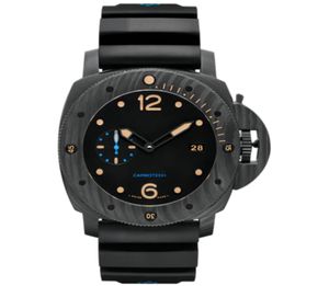 Pam 0616 Relógios automáticos masculinos de 47 mm de cor preta 2555 Movimento mecânico Carbotech Wristwatch Luminous2602210