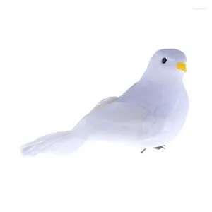 Decorative Figurines 1pc 3D Feather Foam Wedding Doves Home Craft Kid Simulation Bird Toy Gifts Decor White