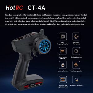 HOTRC CT-6A CT-4A 6CH 4CH 2.4GHz Radyo Sistemi F-06A F-04A 6CH ALICI İLE RC ARAŞ BOOT Deposu için Uzak Denetleyici